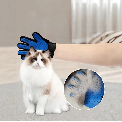 Luva Escova para Gatos e Cães – Removedor de Pelos, Escovação, Massagem e Banho para Pe