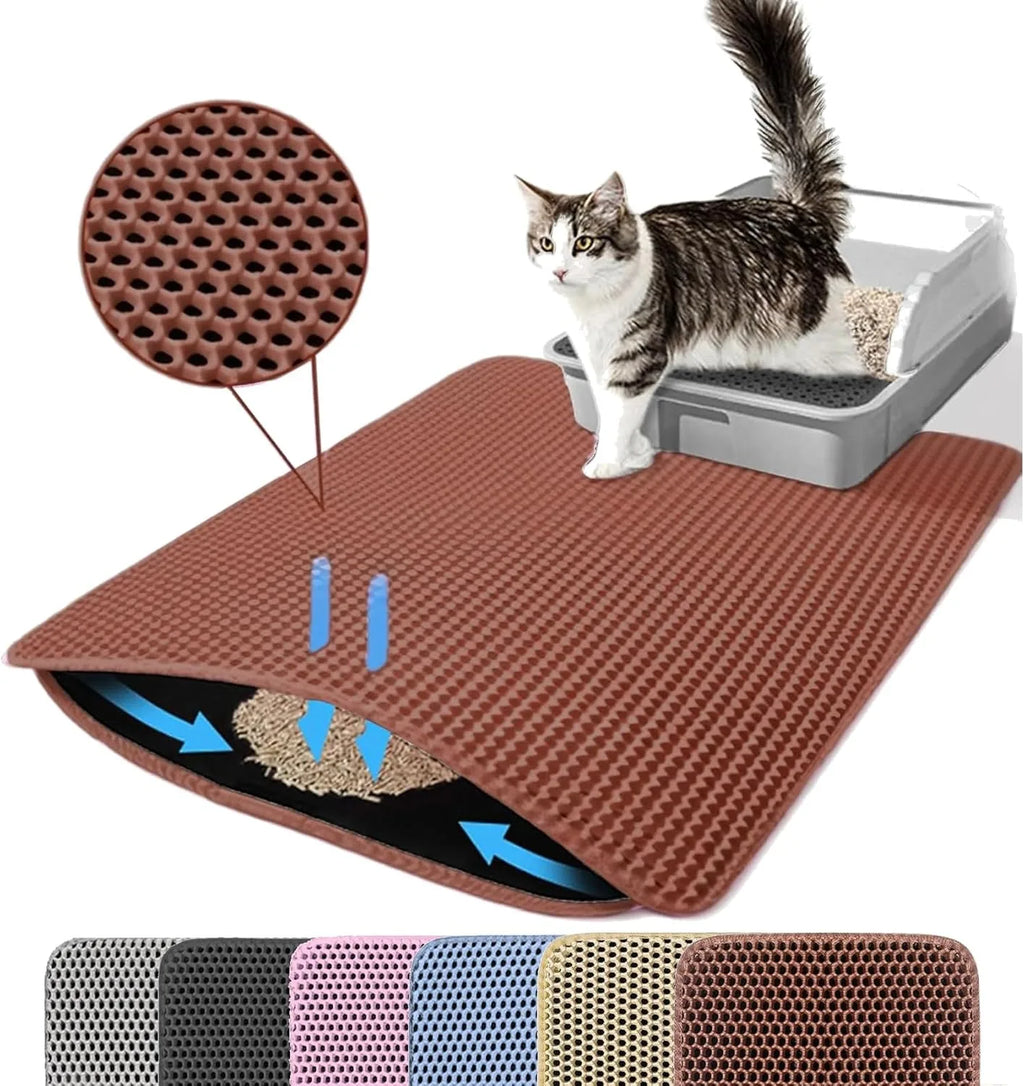 Gatoon Floor Tapete Areia para Gatos – Dupla Camada, Impermeável e Antiderrapante